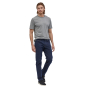 Man wearing the Patagonia eco-friendly straight fit jeans on a white background