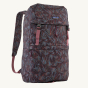 Front three-quarter front angle of the Patagonia Fieldsmith Lid Backpack - Grasslands / Night Plum on a plain background.