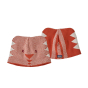 Patagonia Baby Animal Friends Beanie - Beanie Bear: Sandhill Rust showing both sides on a white background