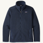 Patagonia Kids Better Sweater Fleece Jacket - New Navy. Front view and zipped closed.