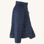 Patagonia Kids Down Sweater - New Navy on a plain background. This is the side profile of the jacket with the zip closed.