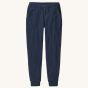 Patagonia Kids Micro-D Fleece Joggers - New Navy on a plain background. Front view of joggers.