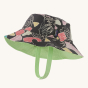 Patagonia Little Kids Reversible Bucket Hat - Anacapa / Forge Grey showing patterned side