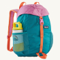 Patagonia Kids Refugito Day Pack Backpack 12L - Belay Blue. Pocket view of the backpack on a plain background.