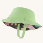 Patagonia Little Kids Reversible Bucket Hat - Anacapa / Forge Grey showing plain green side