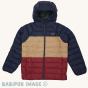Patagonia Kids Reversible Down Sweater Hoody Coat - Nouveau Green on a plain background.
