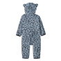 Back of the Patagonia Little Kids Furry Friends Bunting in a Snowy design in a Light Plume Grey colour