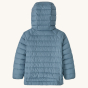 Back of the Patagonia little kids reversible down sweater hoody.