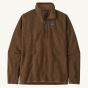 Patagonia Men's Better Sweater Fleece 1/4 Zip - Moose Brown on a plain background.