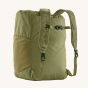 Patagonia Ultralight Black Hole Tote Pack in Buckhorn Green. The image shows the back of the backpack, with the shoulder straps and chest clip