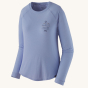 Patagonia Women's Long-Sleeved Capilene Cool Trail Shirt - Walk Your Path / Pale Periwinkle