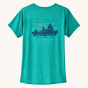 Patagonia Women's Capilene Cool Daily Graphic Shirt - 73 Skyline / Subtidal Blue X-Dye