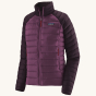 Patagonia Women's Down Sweater Jacket - Night Plum on a plain background.