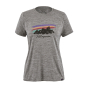 Patagonia Women's Cap Cool Daily Graphic T-Shirt in the Feather Grey colour on a white background