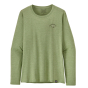 Patagonia Women's Long Sleeved Capilene Cool Daily Graphic Shirt - Salvia Green X-Dye