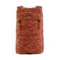 The Patagonia Arbor Lid Pack - Bartolome Big: Sandhill Rust, stood upright on white background