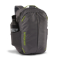 The Patagonia Refugio Day Pack 26L in Forge Grey, stood upright, front side view on white background