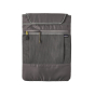 The Patagonia Refugio Day Pack 26L in Forge Grey, laptop insert, stood upright on white background