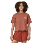 Person wearing Patagonia Women's Unity Fitz Easy Cut Responsibili-Tee - Sienna Clay, front view