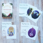 Beautifully Illustrated Story Creator Cards by The Phive - The Kingdom. The Creator Cards are designed to get little ones thinking creatively about how to write their own stories. The cards shown are Character Creation Cards, Enchanting Setting Cards and 