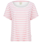 pink and white striped organic cotton women's  t-shirt  from piccalilly