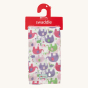 Piccalilly Organic Cotton Baby Muslin Swaddle - Pink Elephants. A beautiful white muslin swaddle cloth with large pink, green and purple elephant prints.