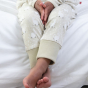 child wearing cotton tail pyjama bottoms from piccalilly