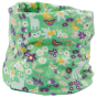 green organic cotton adult neck warmer with the spring meadow print from piccalilly