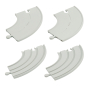 PlanToys eco-friendly rubber rail and road extension curves on a white background