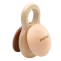 PlanToys Shake N Clap wooden baby rattle on a white background
