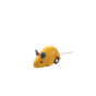 PlanToys Wooden Pull-Back Mouse Toy in yellow. 