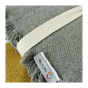 ReSpiin Light Grey Plain Wool Throw With Fringe