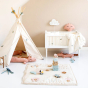 Roommate Baby Bugs Activity Blanket in a Pastel colour pictured in a child's nursery