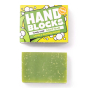 Hand Blocks Hand Soap Bar and Box - Lime & Sandalwood on a white background