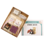The Makerss Needle Felt kit contents includes felting needles, wool mats, various colours of felt, pipe cleaners, a tiny sewing machine, fabric, silk clay and instruction booklet