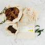 A Slice Of Green Organic Cotton Produce Bag Variety Pack - Set of 3 containing dried foods