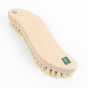 A Slice of Green plastic-free wooden scrubbing brush on a white background
