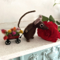The Makerss - Small Flower Cart Mouse Needle Felt Kit