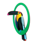 Studio Roof renewable cardboard Paradise Bird pop-up Toucan on a white background 