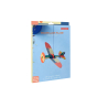 The Studio ROOF Propeller Plane, a cardboard model plane with geometric patterns and bright colours, in box, on white background.