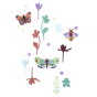Studio Roof plastic-free Winged Medley butterfly wall decorations laid out on a white background