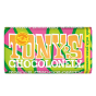 Tony's Chocolonely Fairtrade milk chocolate pecan caramel crunch bar on a white background