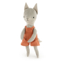 Tobe natural hemp stuffed plush fox toy figure on a white background