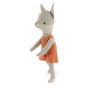 Tobe natural hemp stuffed plush fox toy figure on a white background
