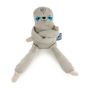 Tobe kids soft hemp stuffed cuddly sloth toy sat with its arms folded on a white background