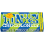 Tony's Chocolonely Dark Creamy Hazelnut Crunch Bar 180g pictured on a plain background