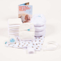Tots Bots Newborn nappy kit shown in white / natural colour way 