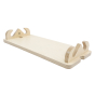 Bottom of the Triclimb wooden arben top deck accessory for a childrens pikler climbing triangle on a white background