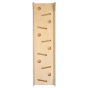 Triclimb wooden Miri slide with the engraved climbing marks on a white background