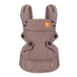 Tula explore linen baby carrier in the Aubergine colour on a white background